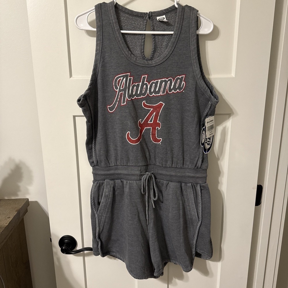 Concepts Sports Alabama Crimson Tide Romper Women's Small Sleeveless Gray/Red
